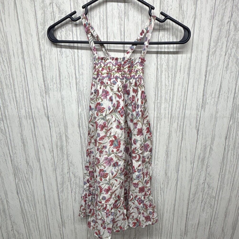 Louise Misha Marceline Girls Sleeveless Floral Smocked Lined Sundress 3Y